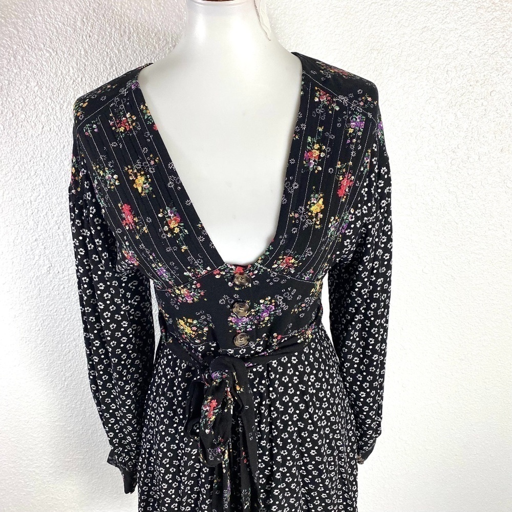 Free People Wonderland Combo Floral Dress SZ S - Picture 6 of 11
